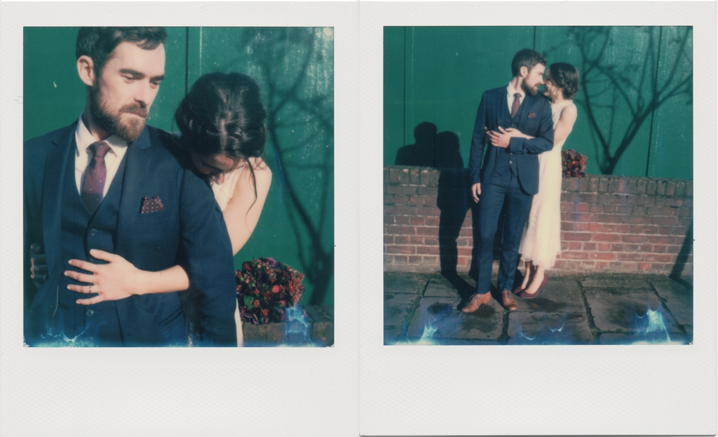 Creative polaroid London wedding photography