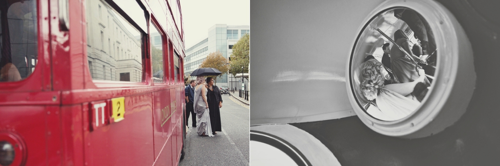 London wedding bus