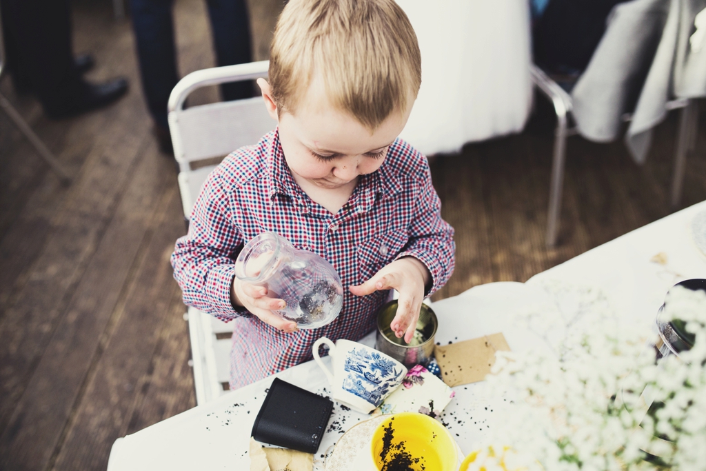Little boy playing at Portsmouth wedding 