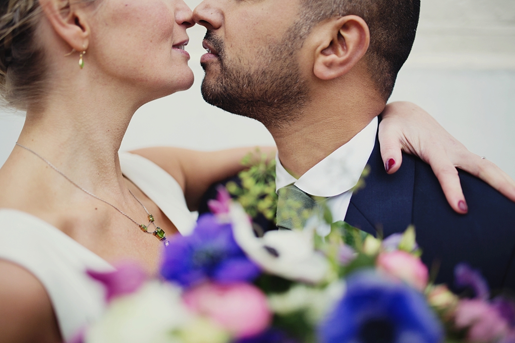 Intimate wedding portrait London