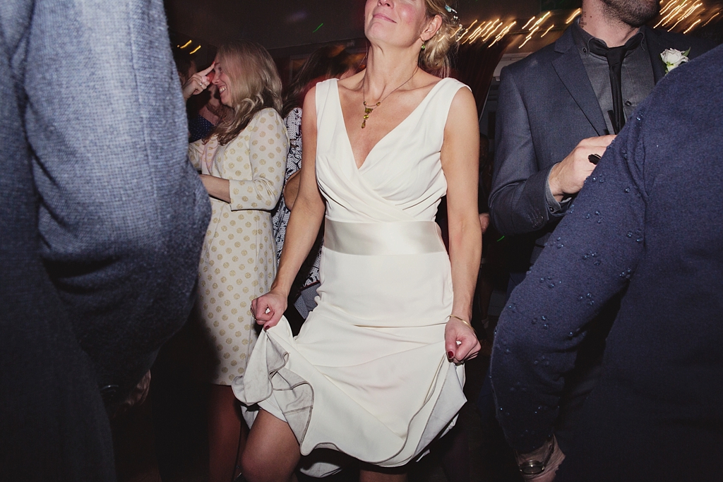 Bride dancing at Hoxley and Porter pub wedding London