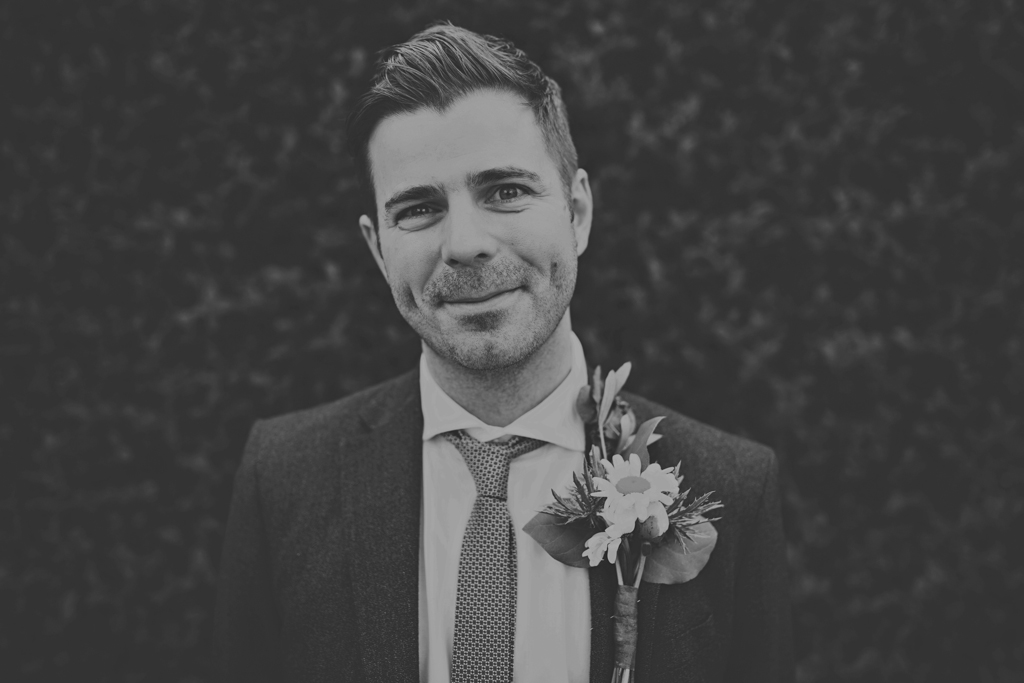 groom portrait at an East London wedding by Lisa Jane Photography