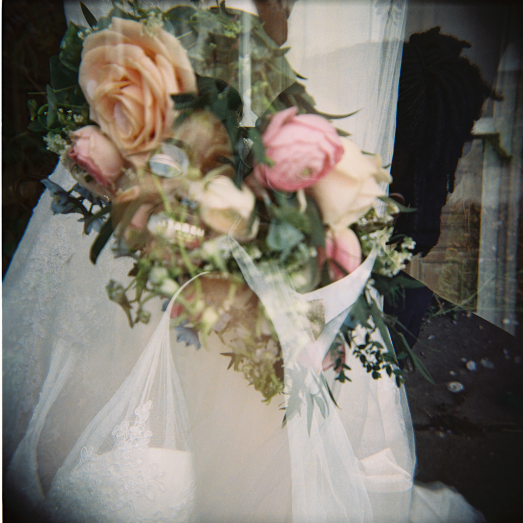 alternative double exposure holga wedding photography