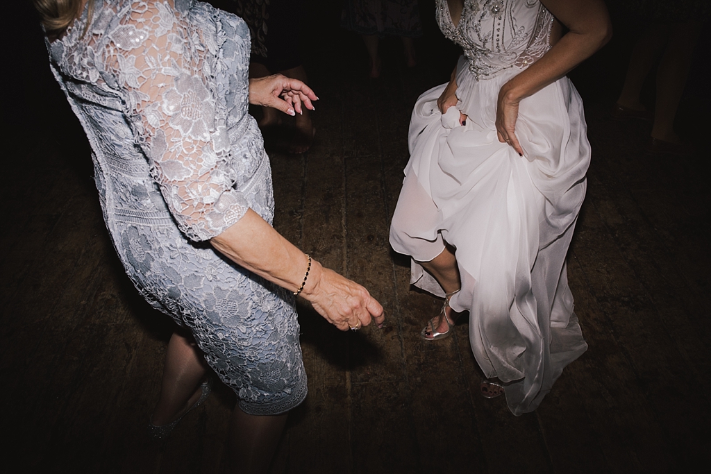 Bride and her mum dancing at Wiltons Music Hall