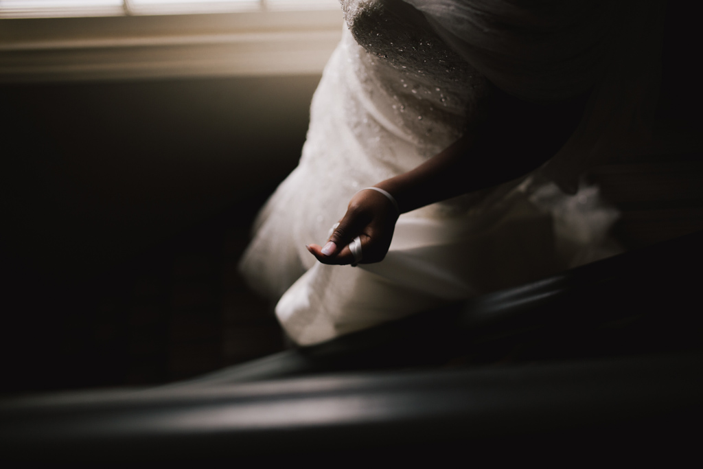 Bride walking down stairs | Lisa Jane Photography | Creative Documentary Wedding Photography