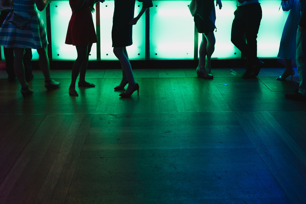 guests on dance floor at Barbican Conservatory Wedding | Lisa Jane Photography | Modern London Wedding Photography