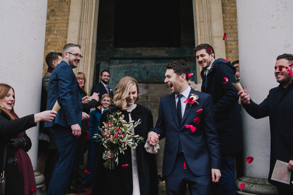 Confetti at Asylum Wedding Chapel - Modern Wedding Photography by Lisa Jane Photography